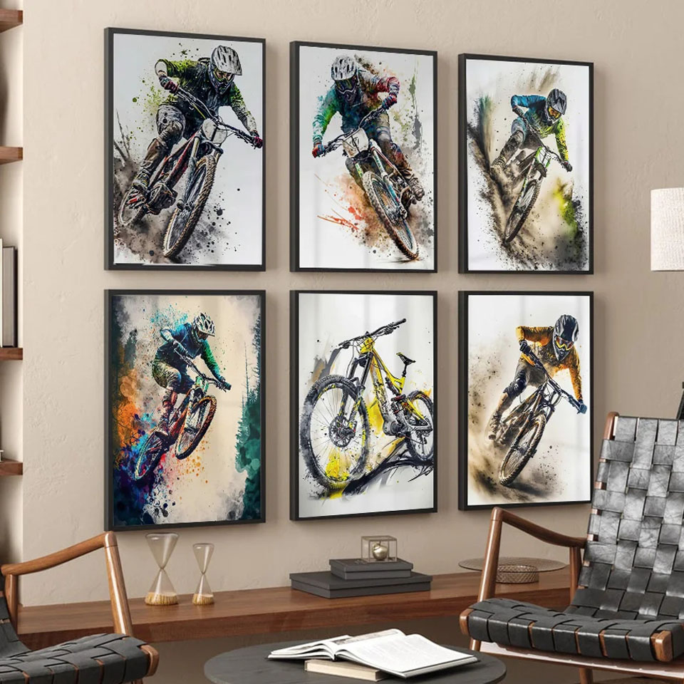 Mountainbike Sport Muur Kunst  - Mountain Biking Pictures recensie en prijs